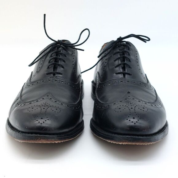 Allen Edmonds Chester Men\'s 10.5 C Black Leather Wing Tip Oxford Dress Shoes USA main image 9